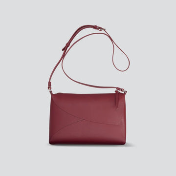 Soft Leather Slim Minimalist Small Clutch Crossbody Bag