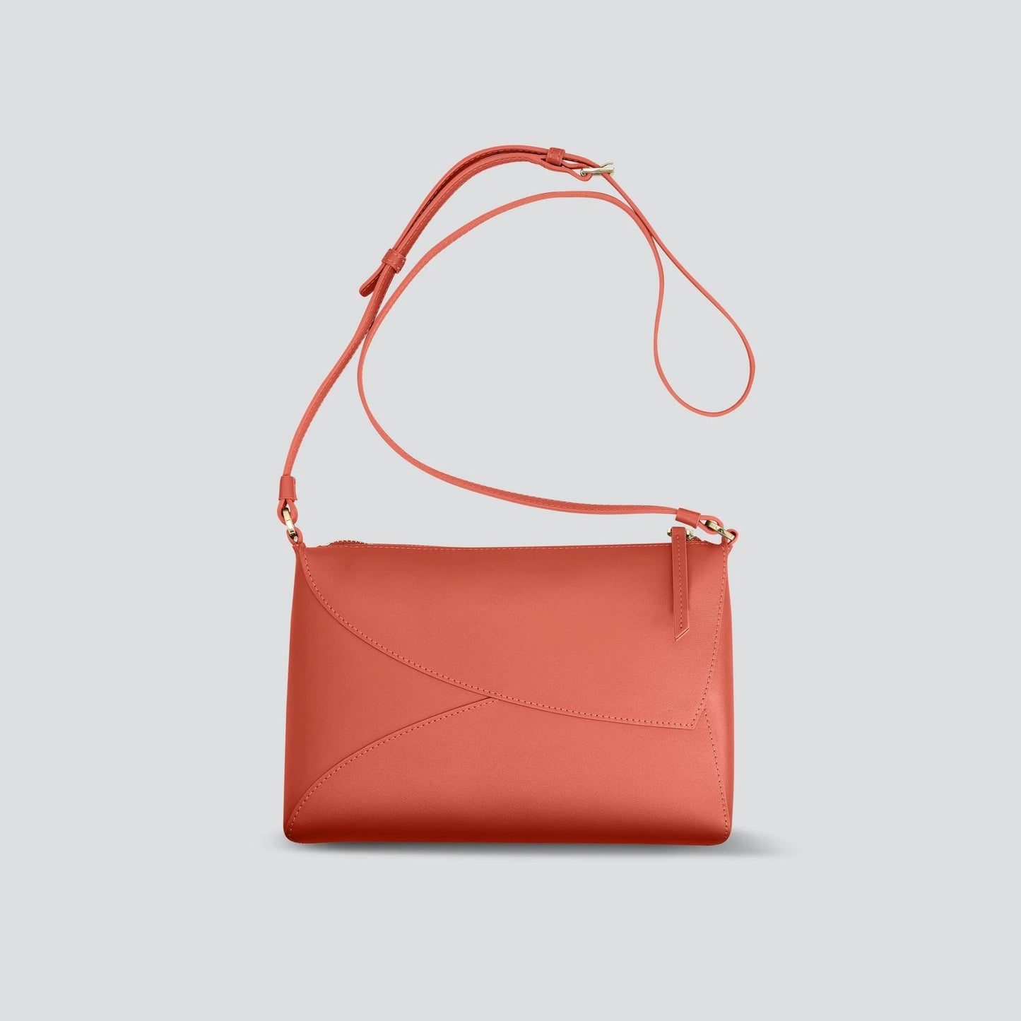 Soft Leather Slim Minimalist Small Clutch Crossbody Bag