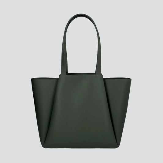 Geometric Pyramid Leather 15.6 Inch Zipper Laptop Tote Bag