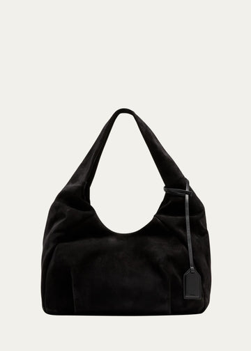 Soft Suede Large Slouchy Magnetic Shoulder Hobo Bag